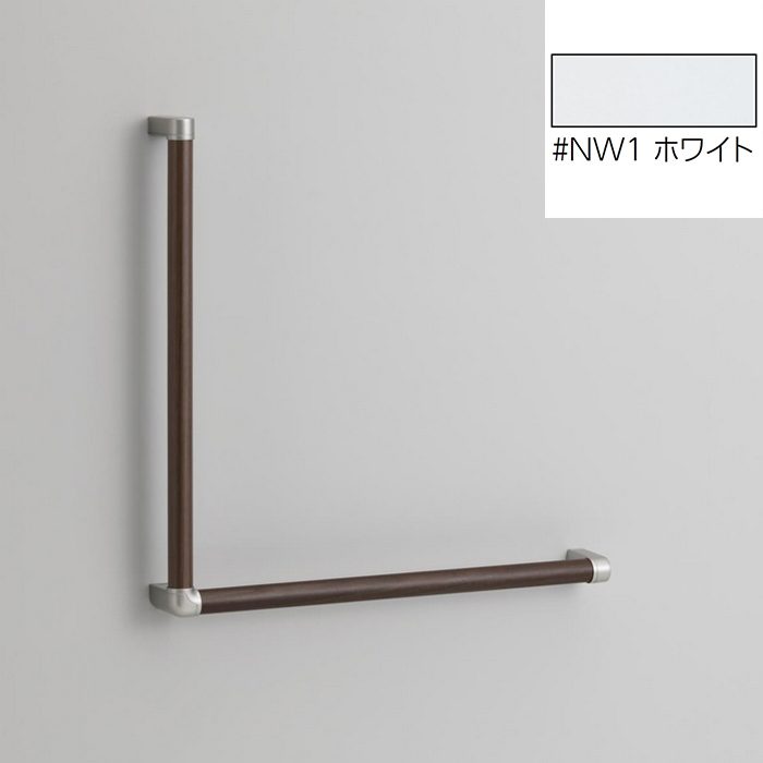 YHB603L#NW1 木製手すり L型 628×628mm ホワイト TOTO【アウンワークス