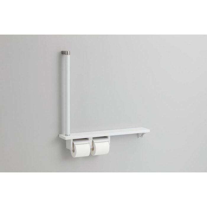 YHB63FR#NW1 木製手すり 紙巻器一体型 棚一体タイプ ホワイト