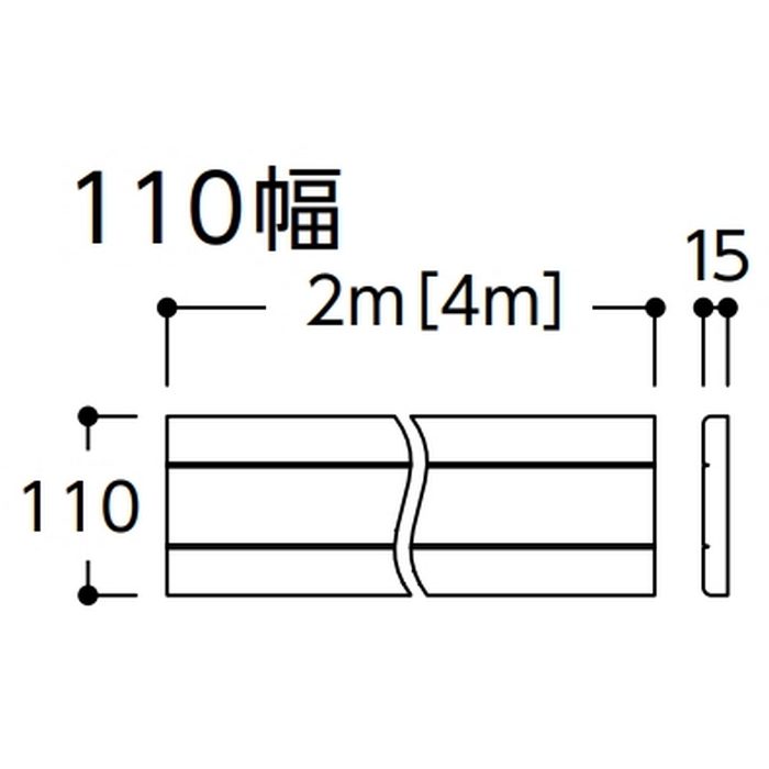 EWT42B111#PF 後付け補強板 110幅×2ｍ ペールブラウン