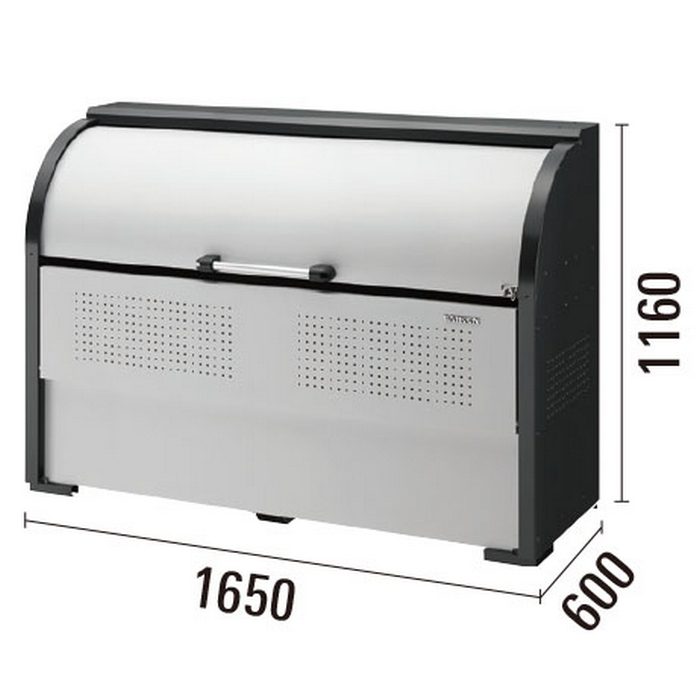 CKR-1606-2 ゴミ収集庫 クリーンストッカー CKR-2 1650×600×1160mm 850L スチールタイプ