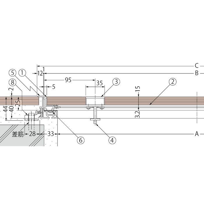 MOFM-600-15-C フロアーハッチ フローリング床材用 屋内用 一般形 アルミニウム＋スチール製 床点検口蓋 アルミニウム目地