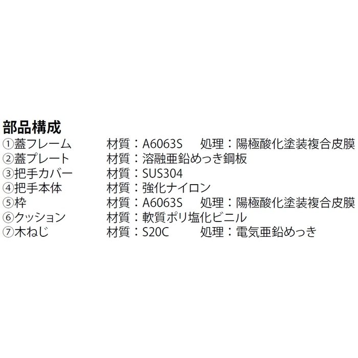 MOFO-450-15 フロアーハッチ フローリング床材用 屋内用 一般形 アルミニウム＋スチール製 一般住宅用 床点検口蓋 アルミニウム目地