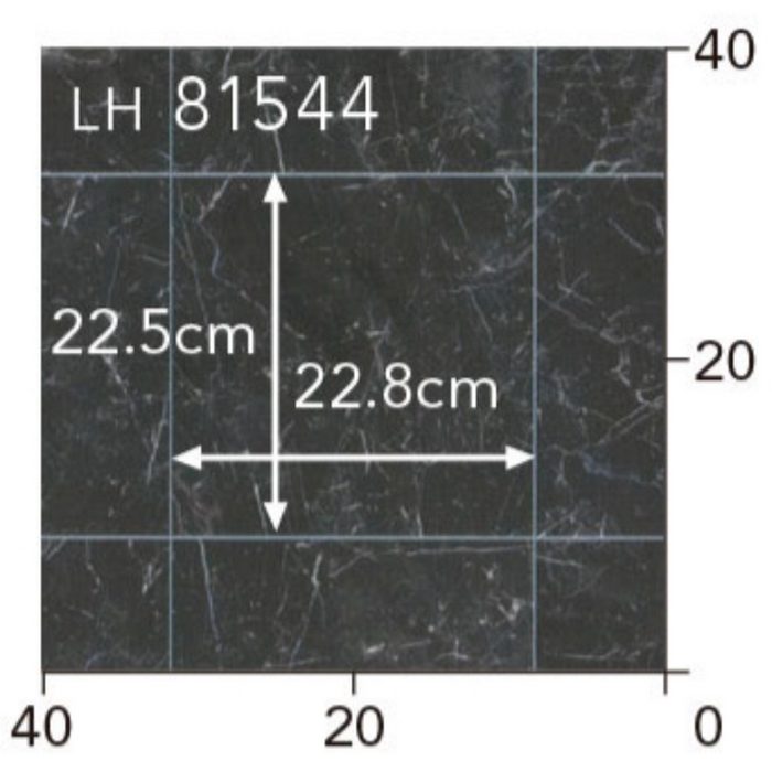 LH81544 クッションフロア STONE 厚1.8×巾1820mm ブラックサンローラン