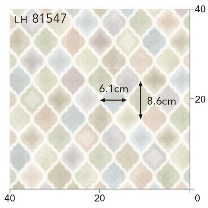 LH81547 クッションフロア TILE＆BASIC 厚1.8×巾1820mm モロッカンタイル【セール開催中】