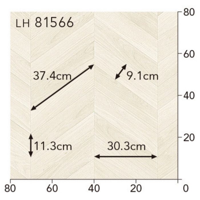 LH81566 クッションフロア WOOD 厚1.8×巾1820mm フレンチヘリンボーン