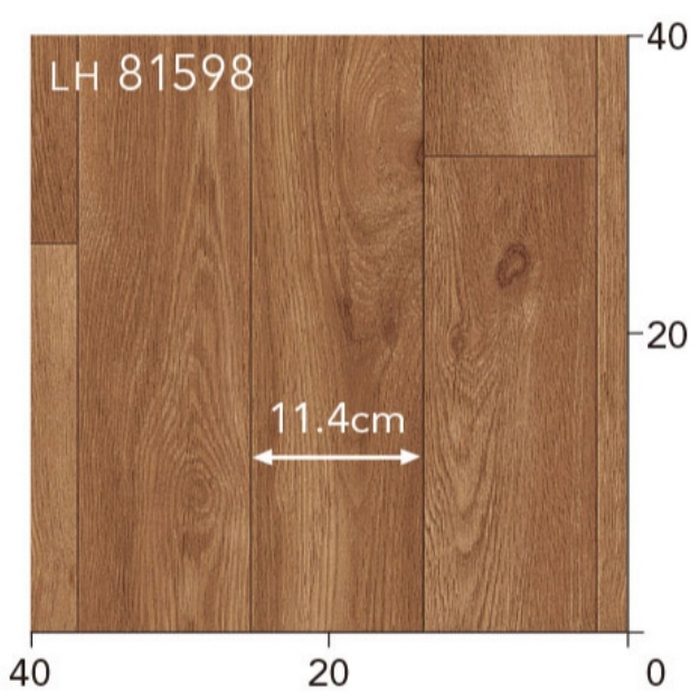 LH81598 クッションフロア WOOD 厚1.8×巾1820mm ナチュラルオーク