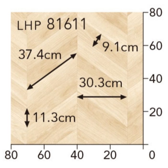 LHP81612 ペット住まいるフロア 厚2.3×巾1820mm フレンチヘリンボーン