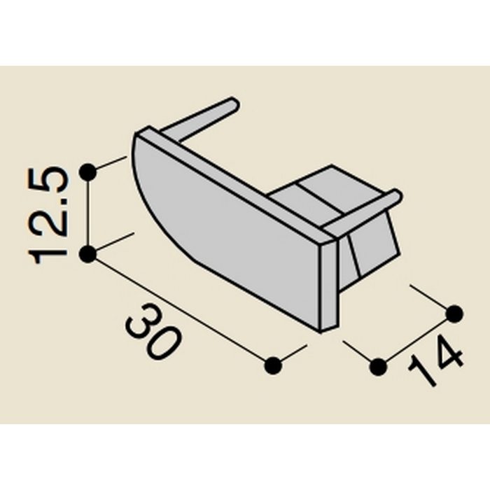 FCP-9 ピクチャーレール FR30シリーズ FR30-9用キャップ グレー 左右1セット