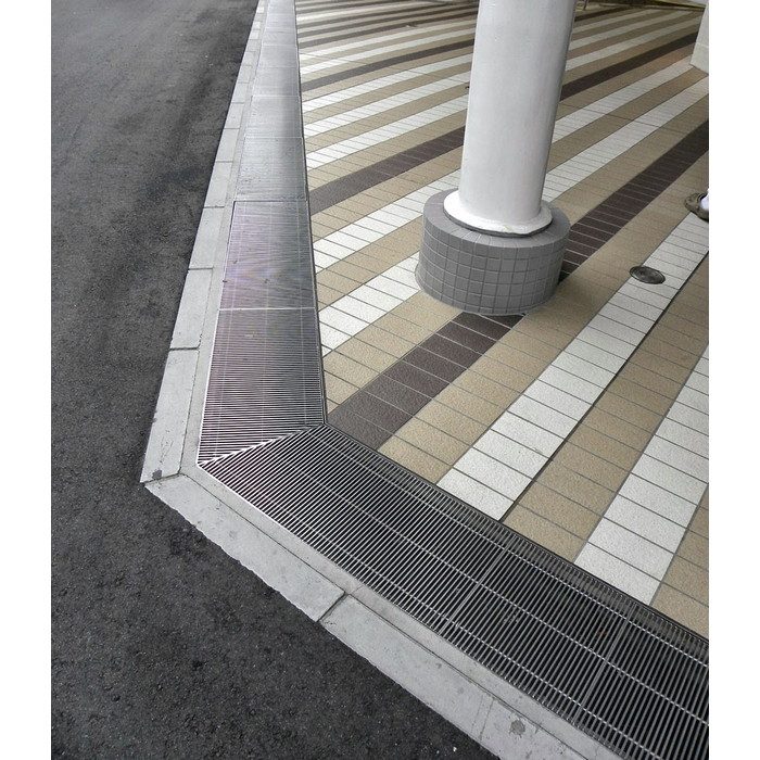 CSNB-25-2 P=15 一般溝タイプ 横断溝・側溝用ステンレスグレーチング 994×250×25mm ピッチ15mm