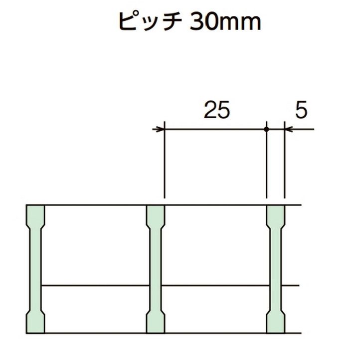 SIB-525-45 P=30 一般溝タイプ 横断溝・側溝用ステンレスグレーチング 995×500×25mm ピッチ30mm