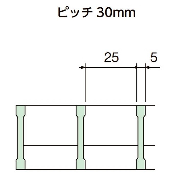 SVU-532-15 P=30 U字溝タイプ 側溝用ステンレスグレーチング 995×132×32mm ピッチ30mm