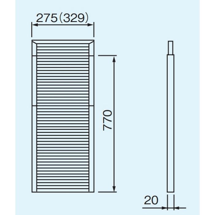 P-25X1 窓用換気扇用別売部品 高窓用延長パネル
