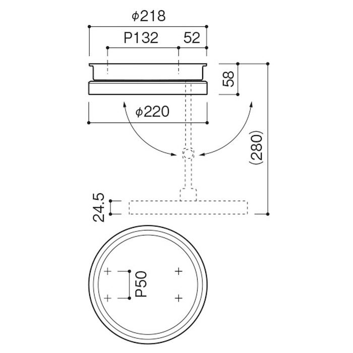SE-158-XC LED照明付き拡大鏡 SE-158 クローム