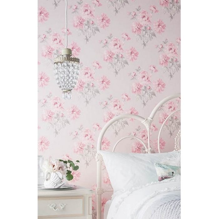 BL2909 ベスト クロス壁紙 LAURA ASHLEY Beatrice 巾92.5cm シクラメン
