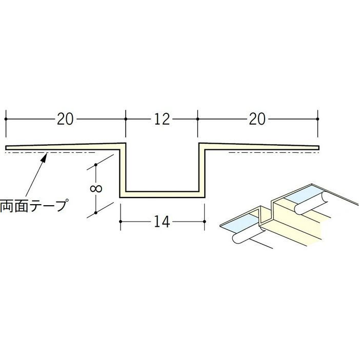 ハット目地12テープ付 ミルキー 3m 37113-2【セール開催中】