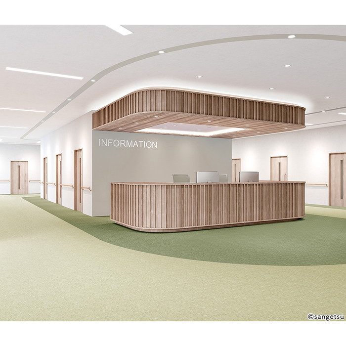 PF24245 Sフロア エスリューム ミスト 複層ビニル床シートFS 2.0mm厚 182cm巾