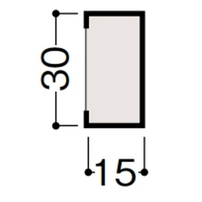 MT7091-29MU クロス見切 造作部材 15×30×3900mm モスブラック柄 4本入