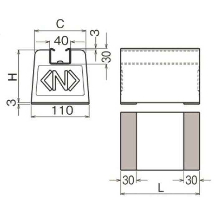 S-MKBGB1510 デーワンブロック 150×100mm ステンレス