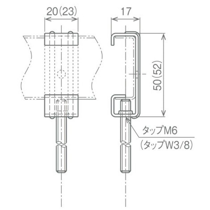 T38H9-110 照明器具支持金具 電気亜鉛めっき 20ヶ入【セール開催中】