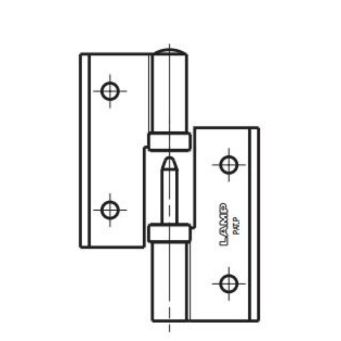 LAMP クリーンヒンジ HG-CV-65N型 抜き差しタイプ(左用丸穴タイプ) HG-CV-65NL 170-091-451