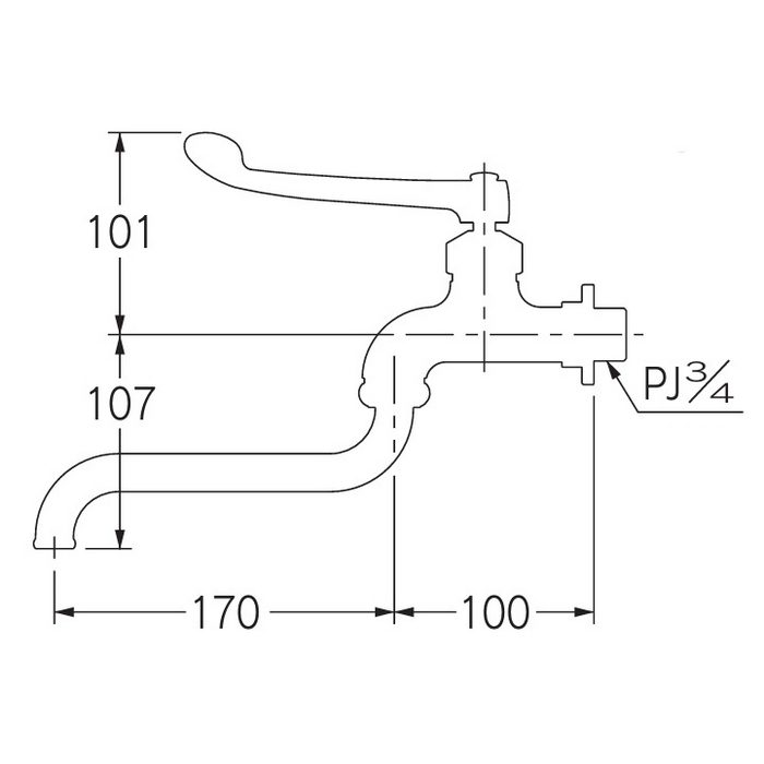 724-164-20QR 厨房用ロングレバー自在水栓 厨房用水栓