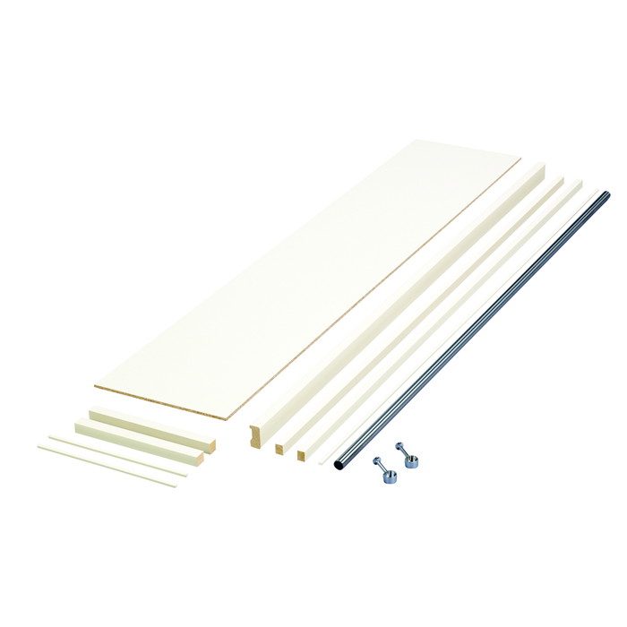 MC-SLW4-HP-A 枕棚セット Cシリーズ ハンガーパイプ付 400×1350mm 