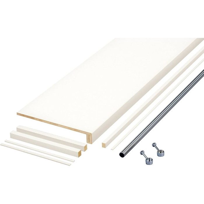 VM-S6HP-LW-A1 枕棚セット Vシリーズ ハンガーパイプ付 65×450×1800mm シェルホワイト