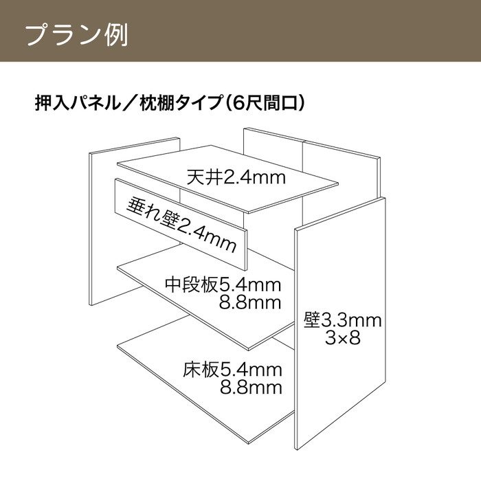 PO24-W36-C 押入パネル 2.4×975×1925mm シナ 15枚入