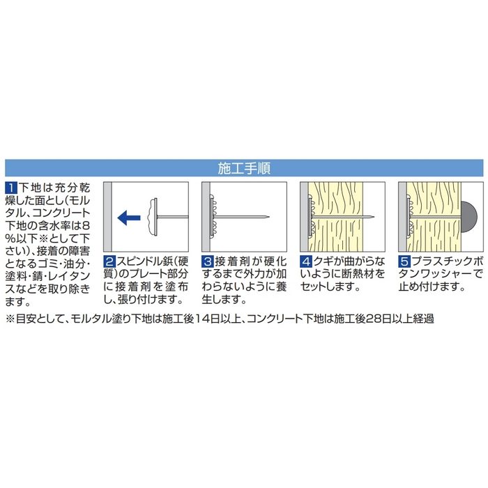 PKセット アルミ硬質 57N 防音・吸音工事用接着工法 クロ 1000本入