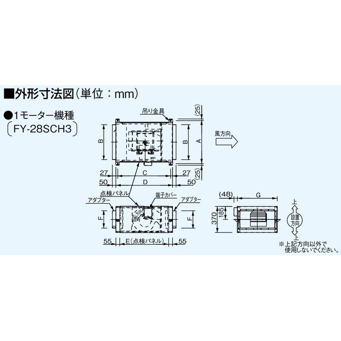 FY-28SCH3 消音形キャビネットファン（大風量タイプ） 三相200V【セール開催中】