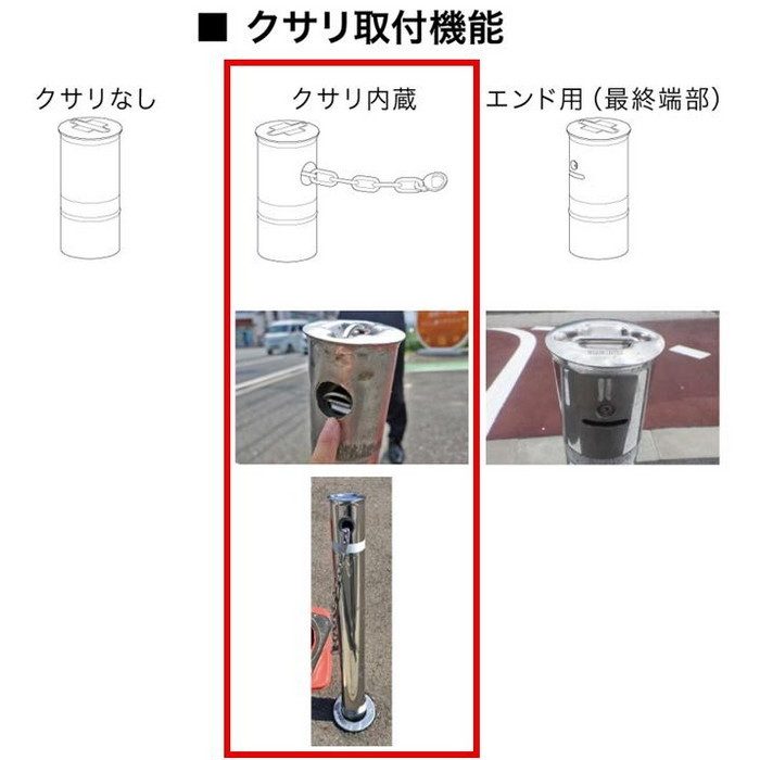 LA-12KCS サンバリカー（リフター） 上下式交換用本体セット φ114.3 鍵付スプリング付鎖内蔵（2m） ＃400【セール開催中】
