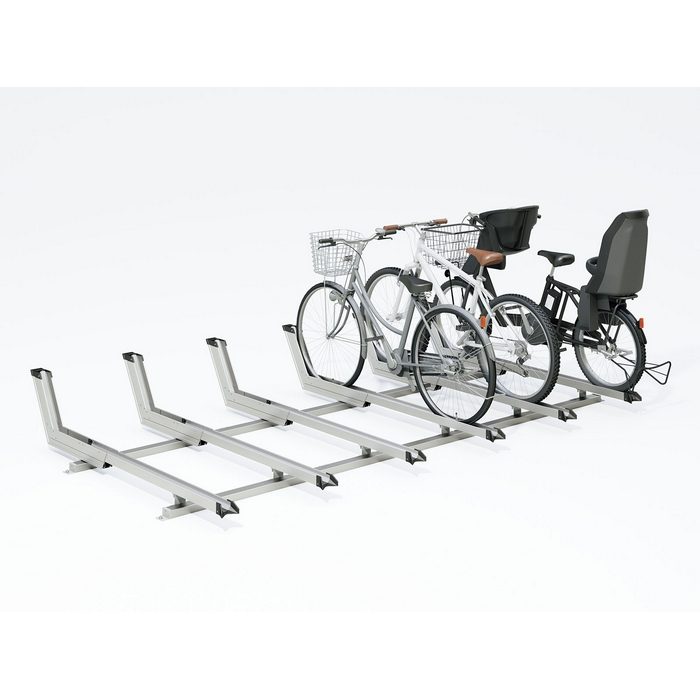 KS-AL6 平置き式サイクルスタンド 自転車ラック 6台収納 ピッチ600mm