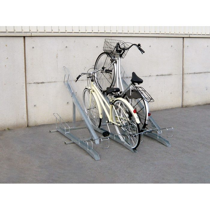 KS-F286 平置き式サイクルスタンド 自転車ラック 6台収納 ピッチ280mm