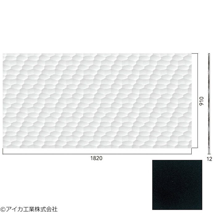 QDE6400KN3 不燃リブパネル デコネル ICYCUT 910×1820mm 単色