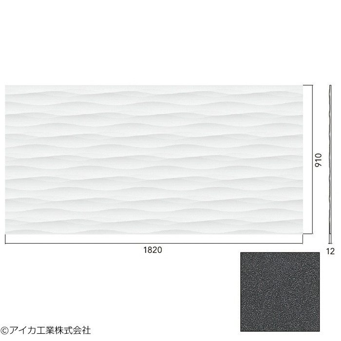 QDE18204MN2 不燃リブパネル デコネル BREEZEWAVE 910×1820mm メタリック
