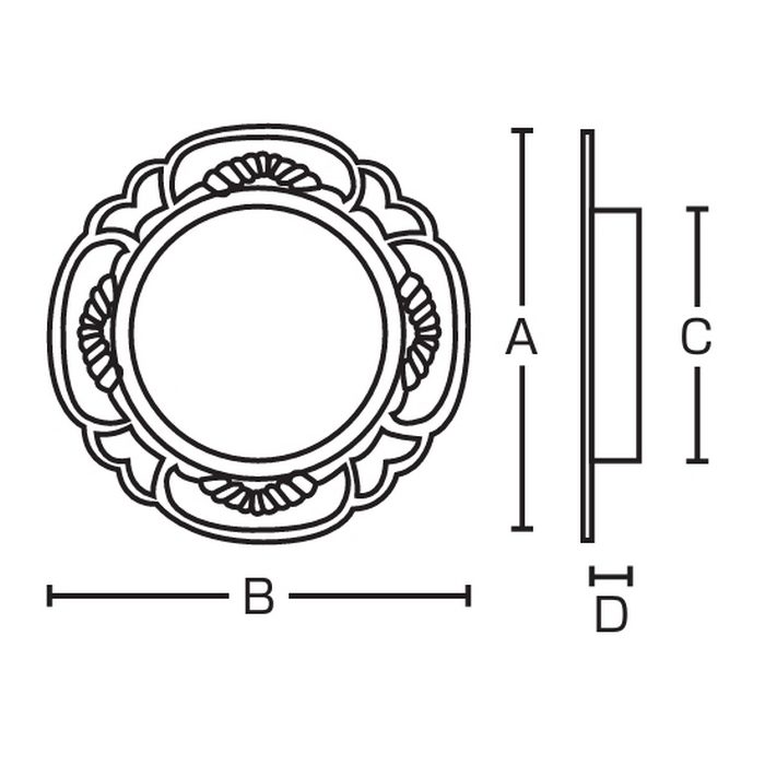 S-670 秋菊透 中 53×6.5×53mm 銀古美
