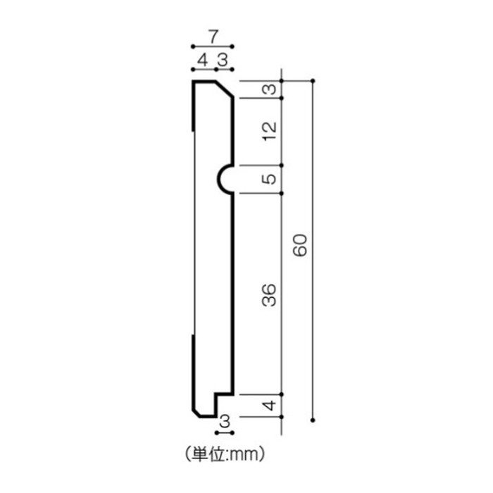 WRH9270 巾木 2000mm オーク(楢) 4本入