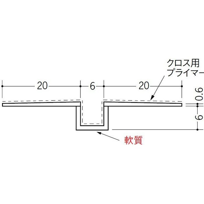 SP-6 クロス用プライマー付 ホワイト 2.5m 37163-1