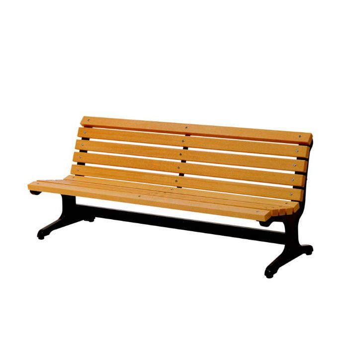 ベンチ W2 (背付)(木製) 座板:木(防腐剤処理)