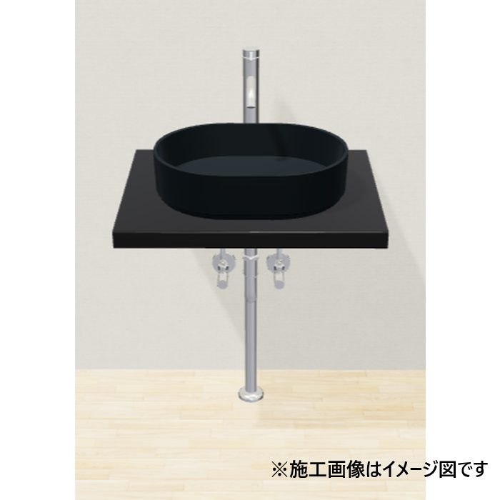493-260-D Lujuシリーズ丸形洗面器セット 置き型 マットブラック シングルレバー混合栓 (183-225+787-051-CH×2個+622-851×2個+433-330-25+280-502-MD)