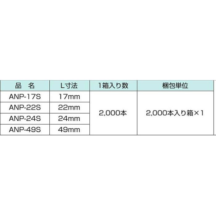 ANピン ANP-17S 2000本/ケース