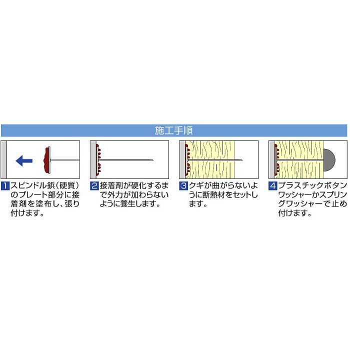 スピンドル鋲 真鍮硬質125 125mm 1000本/ケース