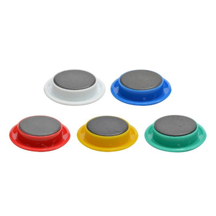カラーボタン Φ30 MFCB-30-5P-C 白・青・赤・黄・緑 10セット（5個入）／ケース