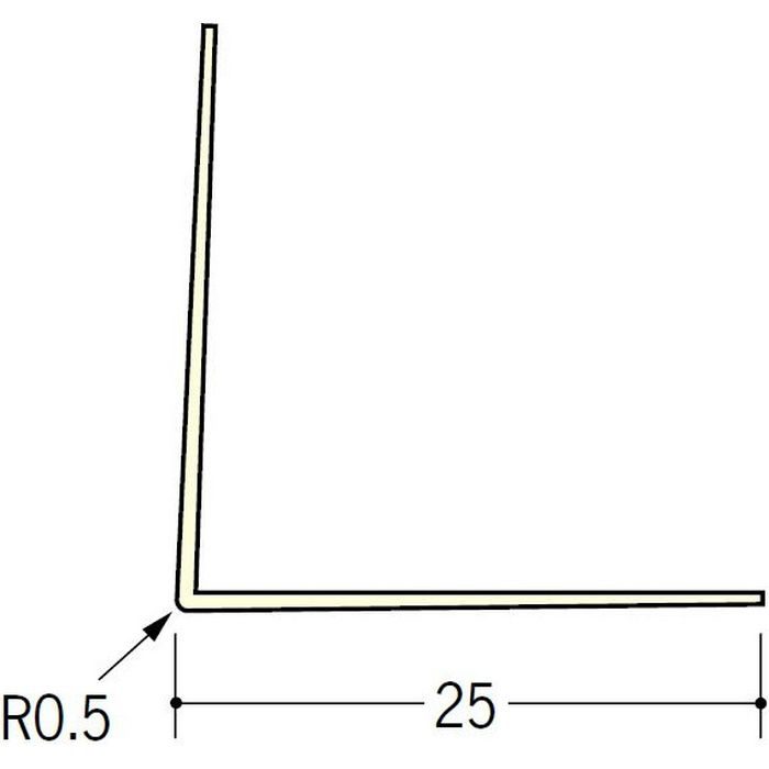 ペンキ・クロス下地材 出隅 ビニール L型コ－ナー25 ミルキー 3m  01015-3