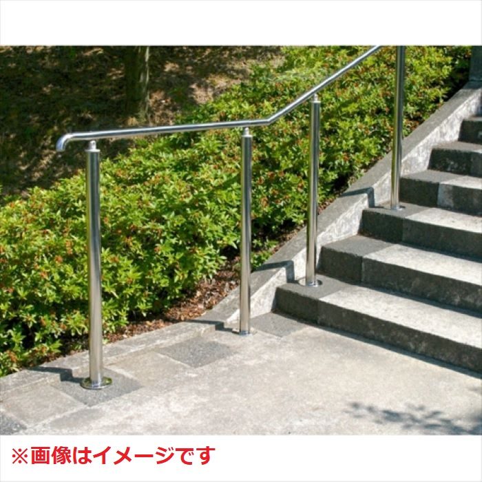 SUSアプローチ手すり 支柱 ダブル 後付タイプ H=1100 研磨 456-403