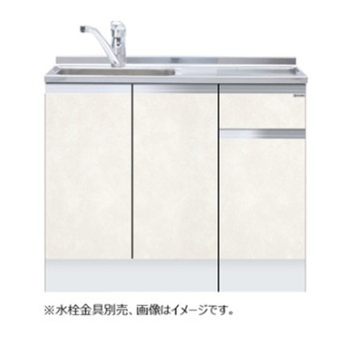 手造り流し台　シンク　飴色 KTD5-85-100DSF-L-PB 一槽流し台 KTD5-85シリーズ 組合せ型 ハイトップ