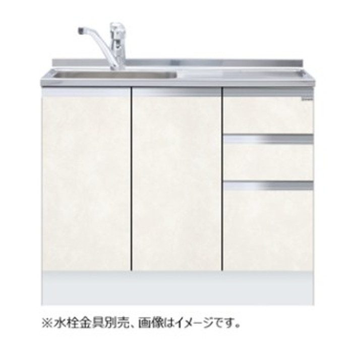手造り流し台　シンク　玉石 KTD5-85-100DSX-L-PB 一槽流し台 KTD5-85シリーズ 組合せ型 ハイトップ