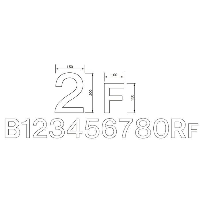 SUS階数表示 NS10 212-203 【F】
