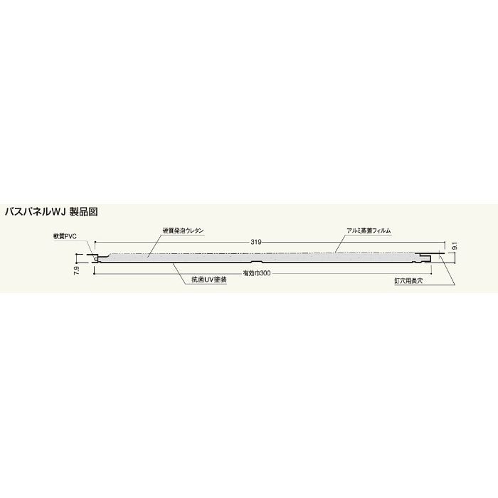 WJ4Z バスパネル WJ-4 ゾウゲ【翌日出荷】 フクビ化学工業【アウン 