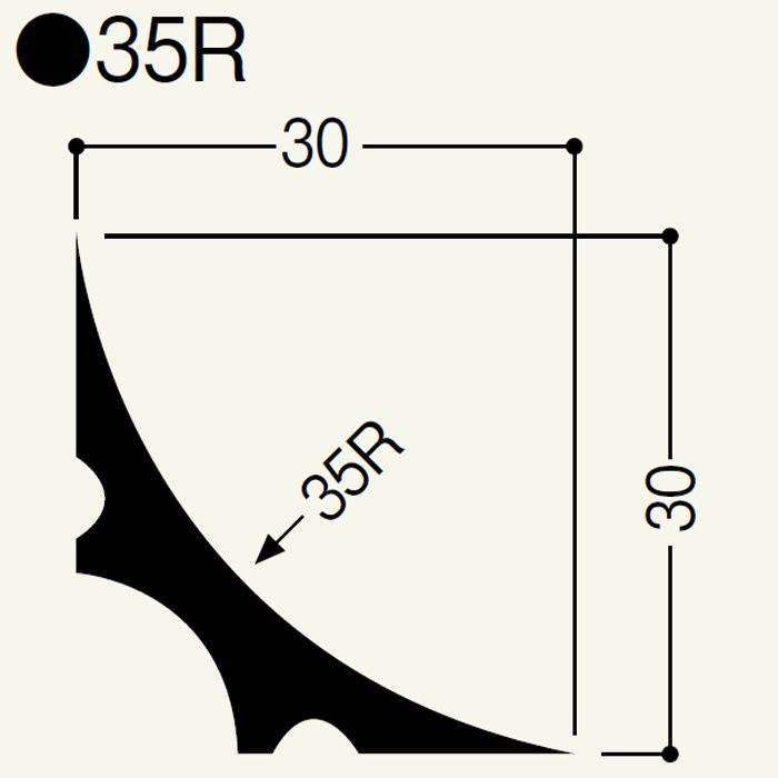 35R-N 階段コーナー 35R ネズミ 50本/ケース